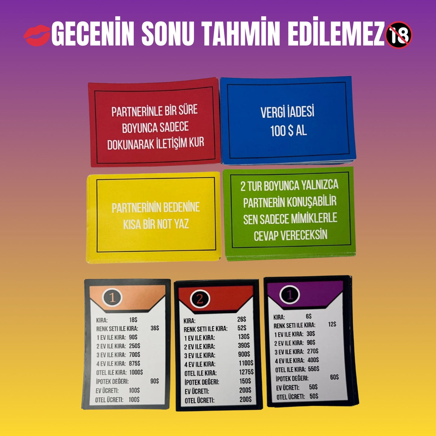 NightDeals Çiftler İçin Monopolly Oyunu